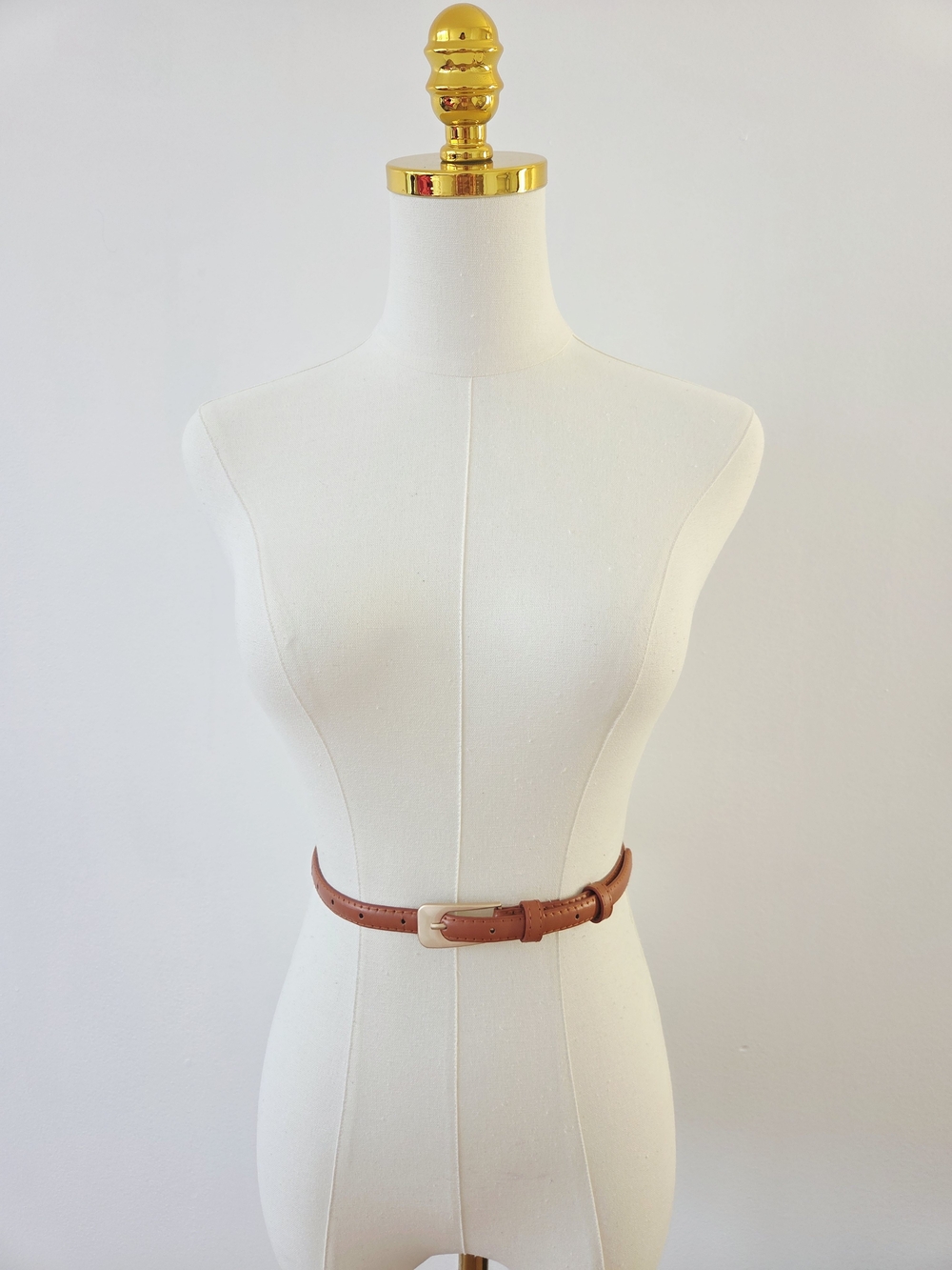 Brown Belt With Gold Buckle